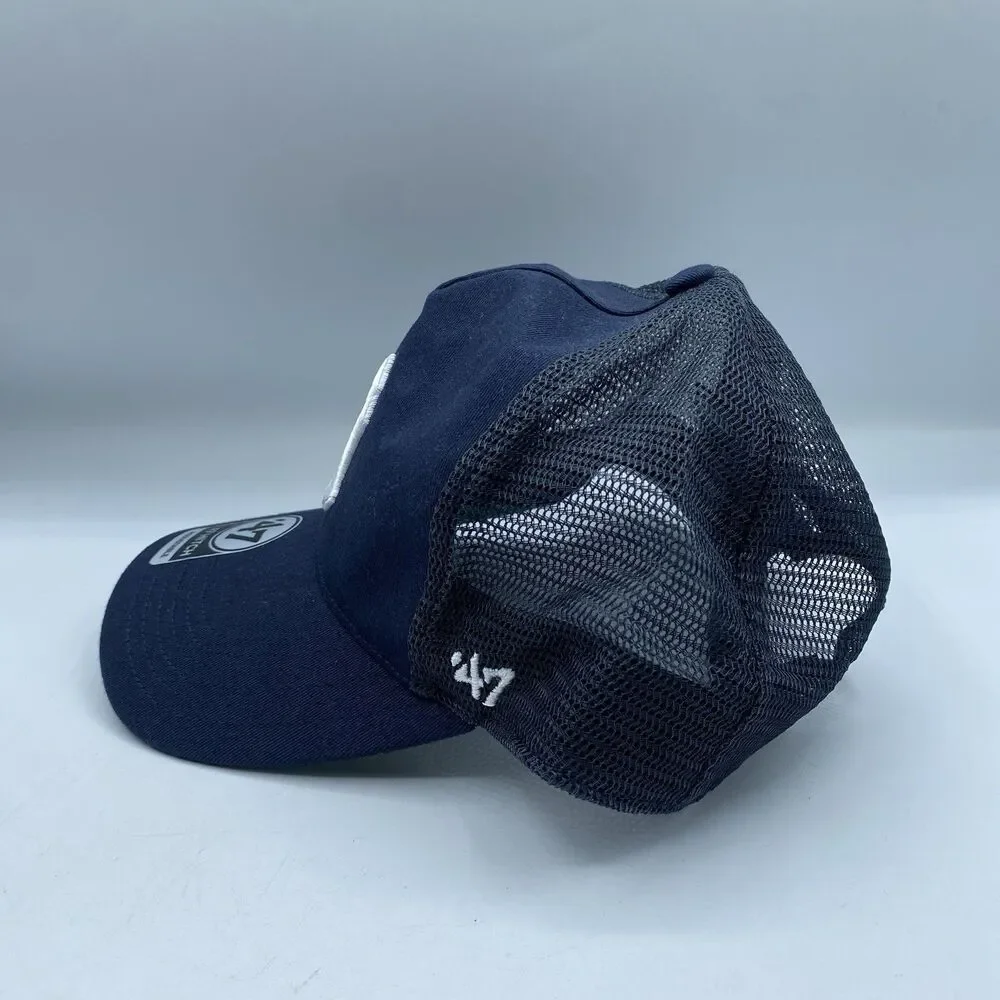 New York Yankees 47 Hitch Trucker Hat Mens OSFA Snapback MLB Baseball Blue NWOT